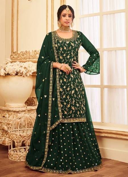 Green Colour Butterfly Fancy Festive Wear Latest Georgette Salwar Collection 863